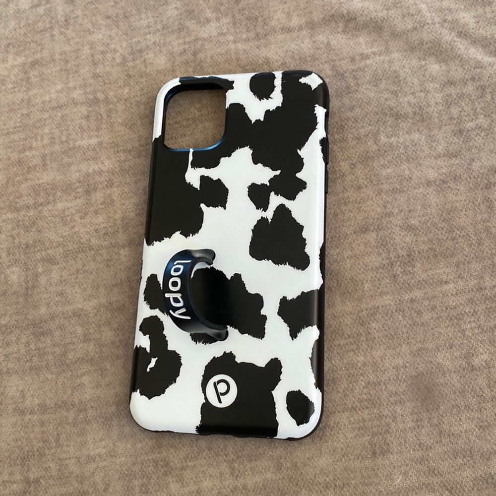 Loopy case cow print